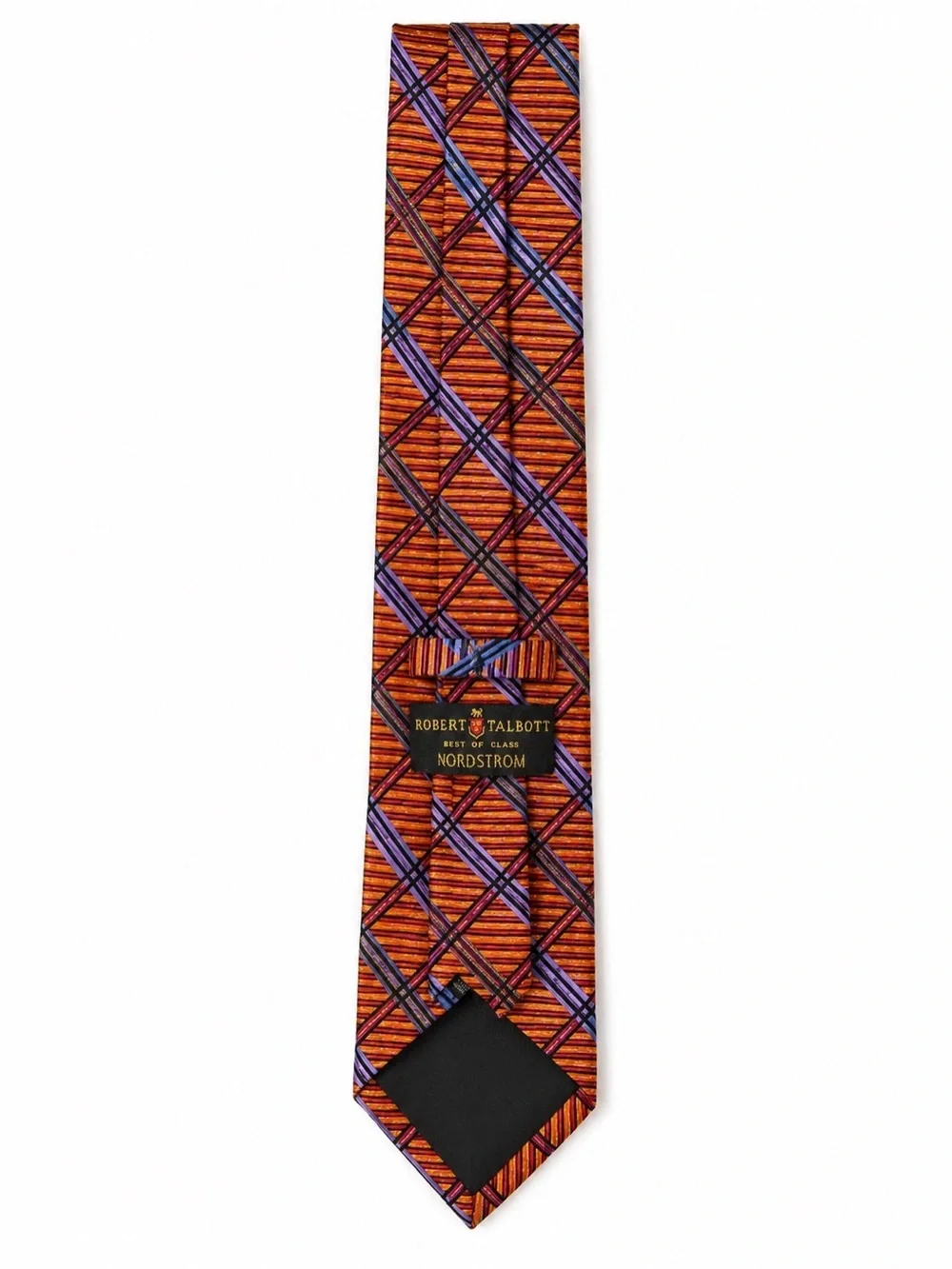 Robert Talbott Best of Class Nordstrom Silk Geometric Tie Orange Purple USA